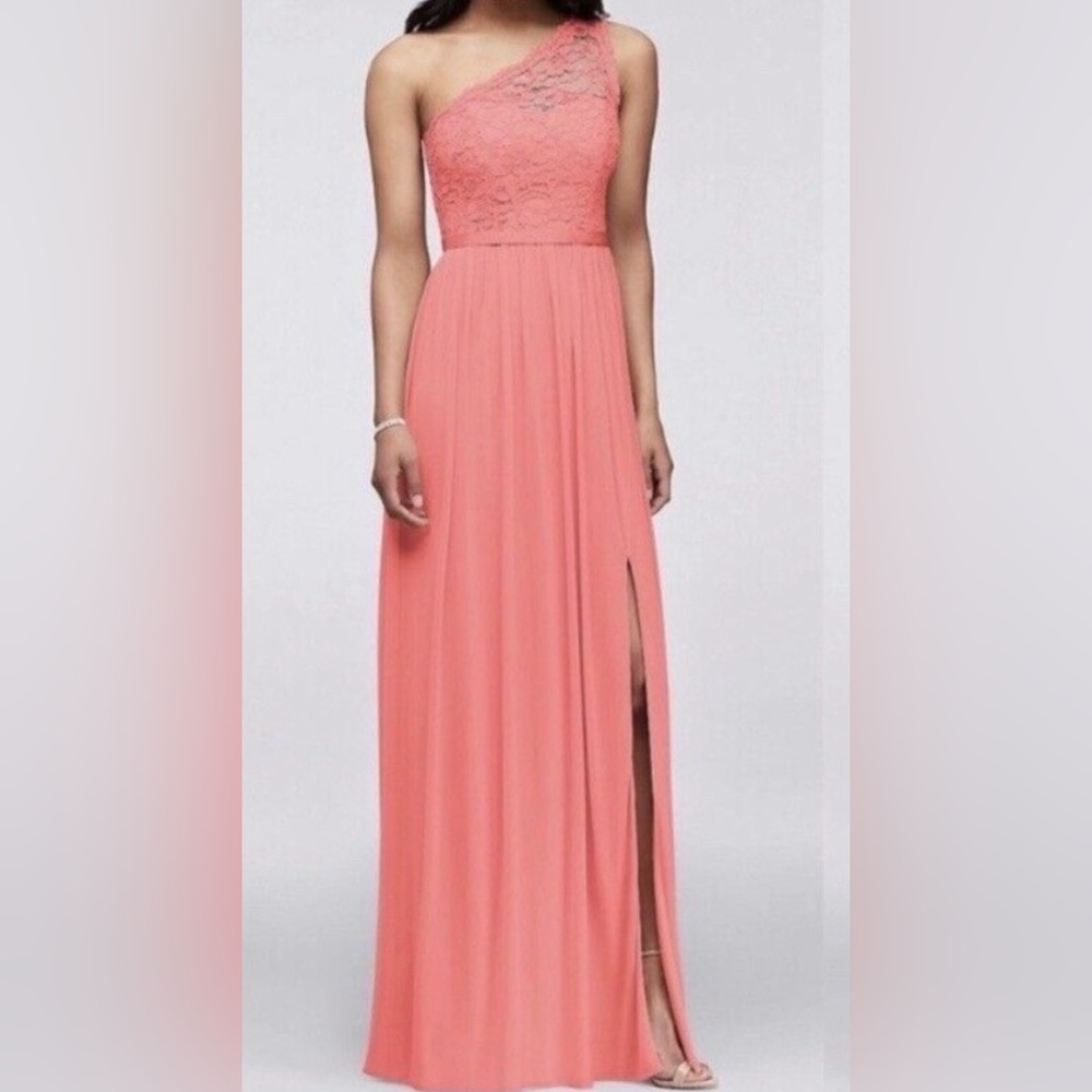 David’s Bridal One Shoulder Dress